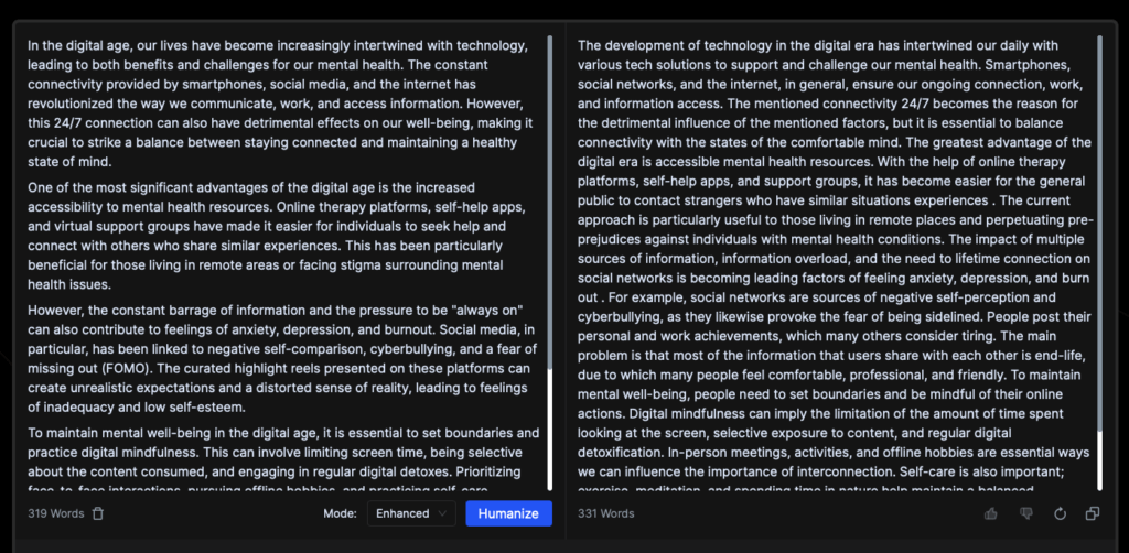 BypassGPT Rewrite Content