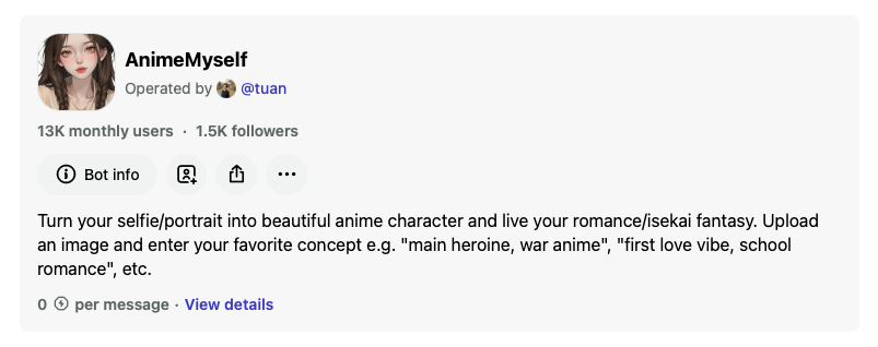AnimeMyself Bot Poe AI