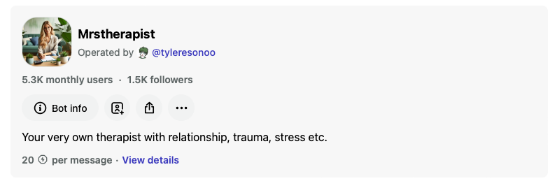 Mrstherapist Bot Poe AI